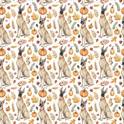Great Dane Thanksgiving Wrapping Paper — repeating pattern tile