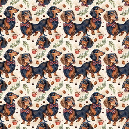 Dapper Dachshund Father's Day Wrapping Paper — repeating pattern tile