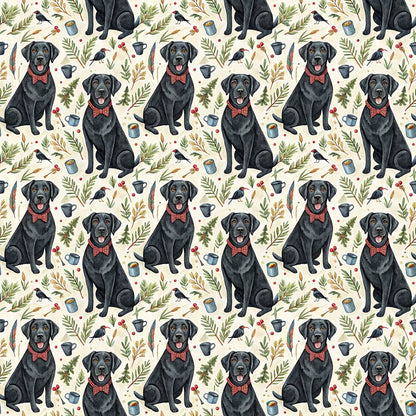 Dapper Black Lab Father's Day Wrapping Paper — repeating pattern tile