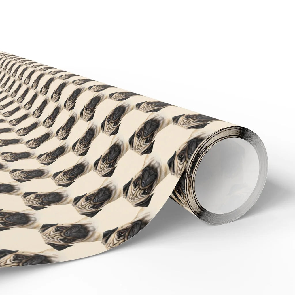 Pug Portrait Wrapping Paper — paper roll