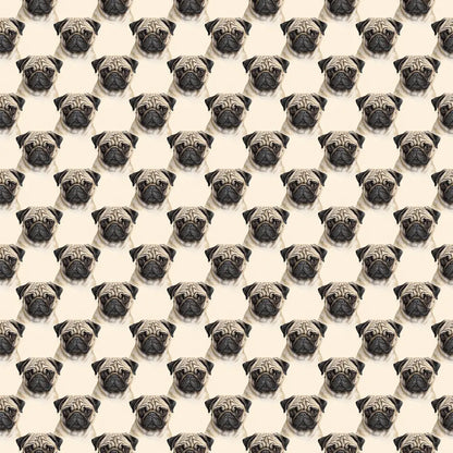 Pug Portrait Wrapping Paper — repeating pattern tile