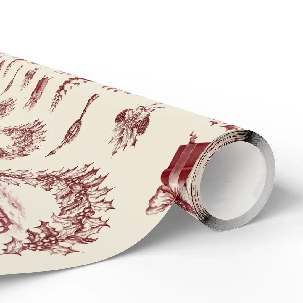 Pug Toile Wrapping Paper — paper roll