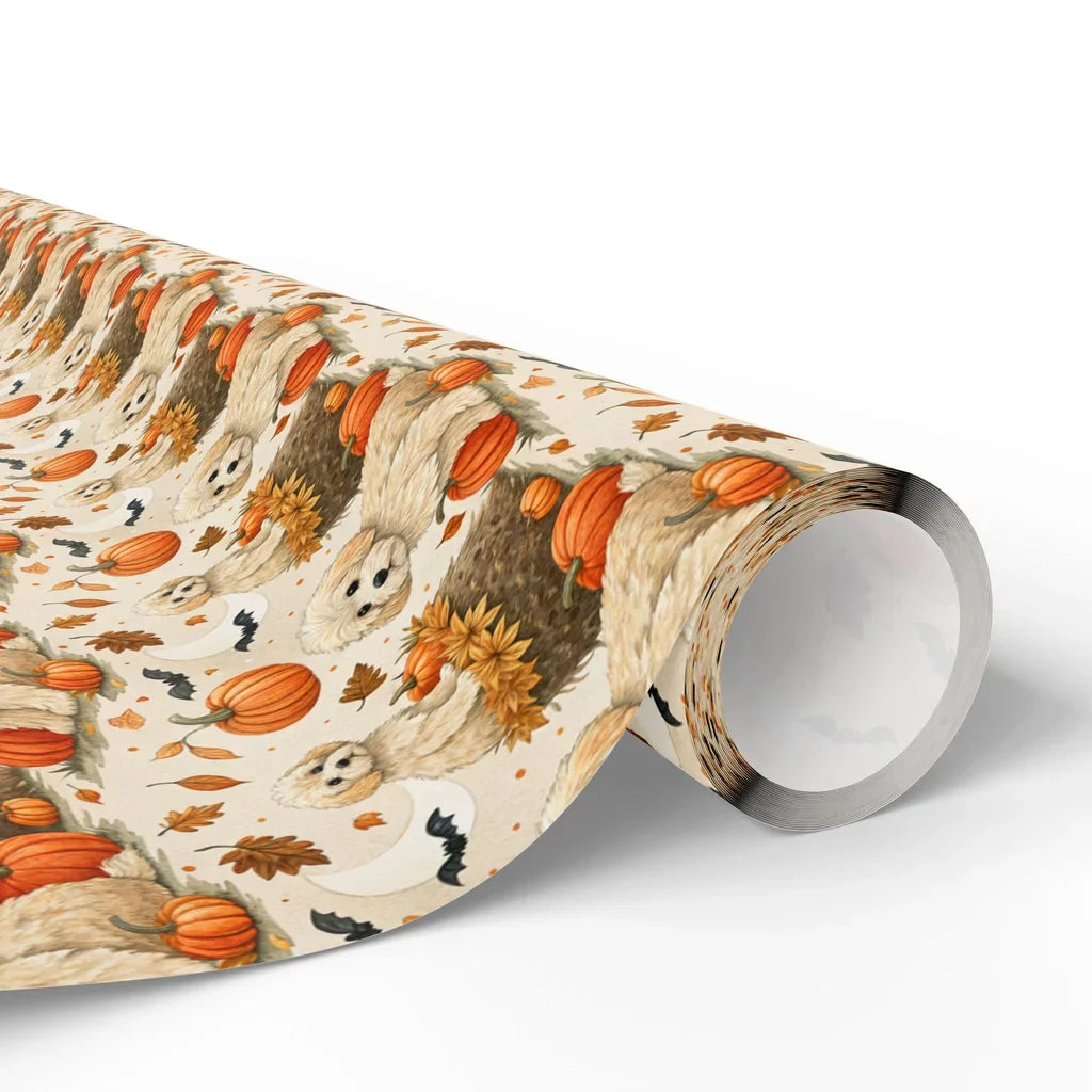 Pumpkin Patch Pup: Doodle Halloween Wrapping Paper — paper roll