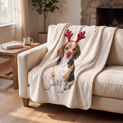 Reindog Beagle Sherpa Blanket