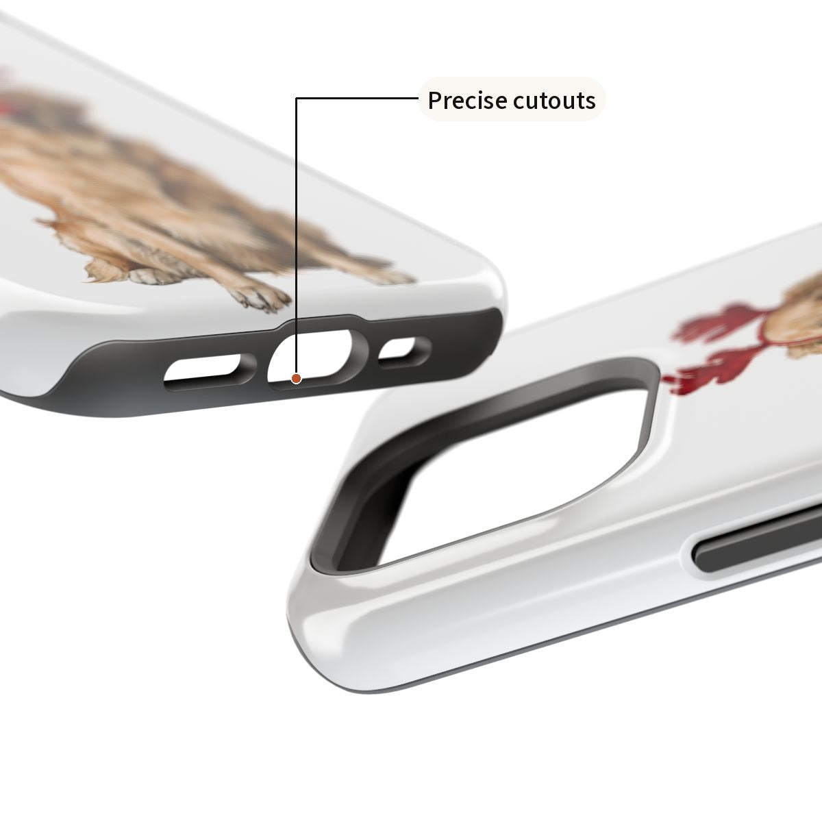 Reindog Golden Retriever Phone Case side detail