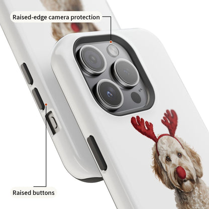 Reindog Goldendoodle Phone Case camera and button detail