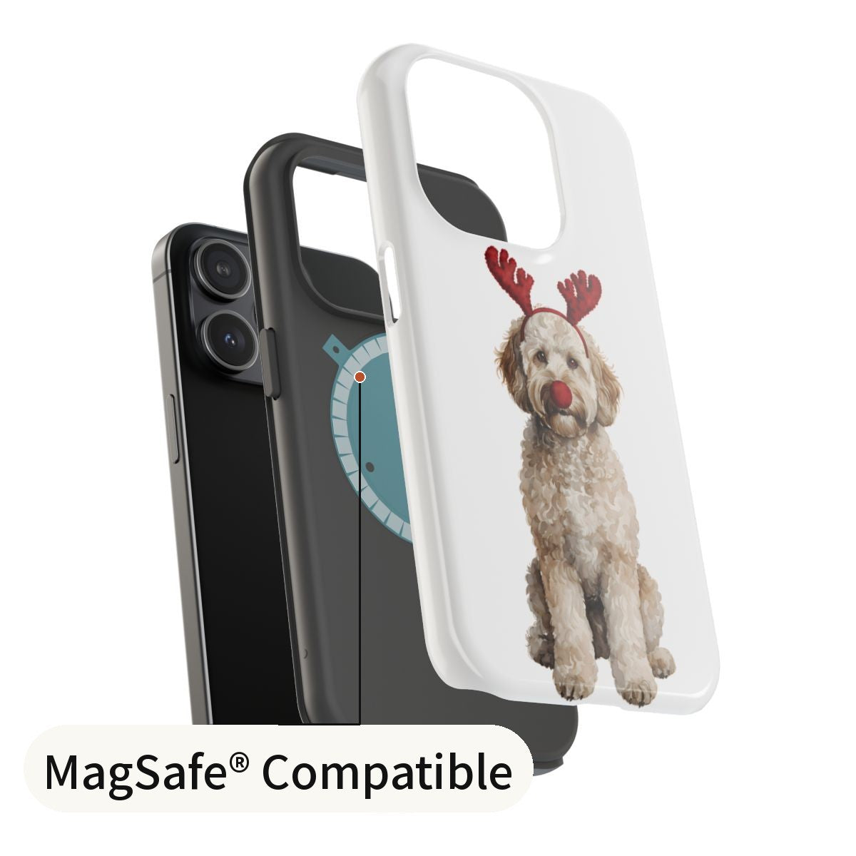Reindog Goldendoodle Phone Case MagSafe layers