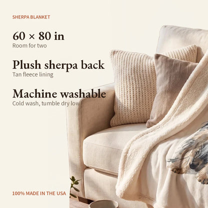 Reindog Yorkshire Terrier Sherpa Blanket — what you get