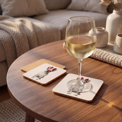 French Bulldog Reindog coaster styled at home