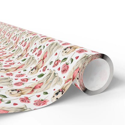 Roses Are Red, Retrievers Are Cuter: Golden Valentine Wrapping Paper — paper roll