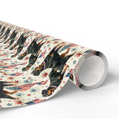 Rottweiler Americana Wrapping Paper — paper roll
