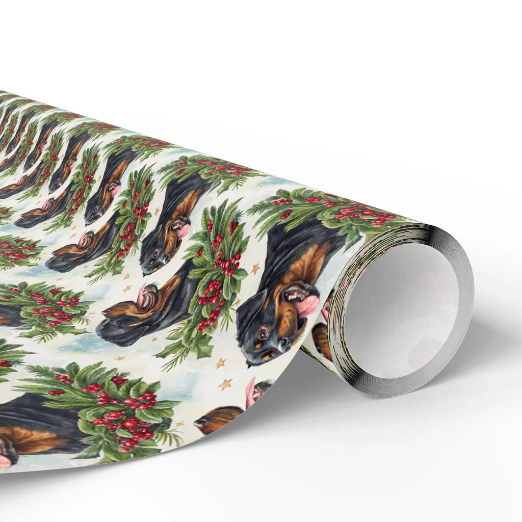 Rottweiler Christmas Wrapping Paper — paper roll