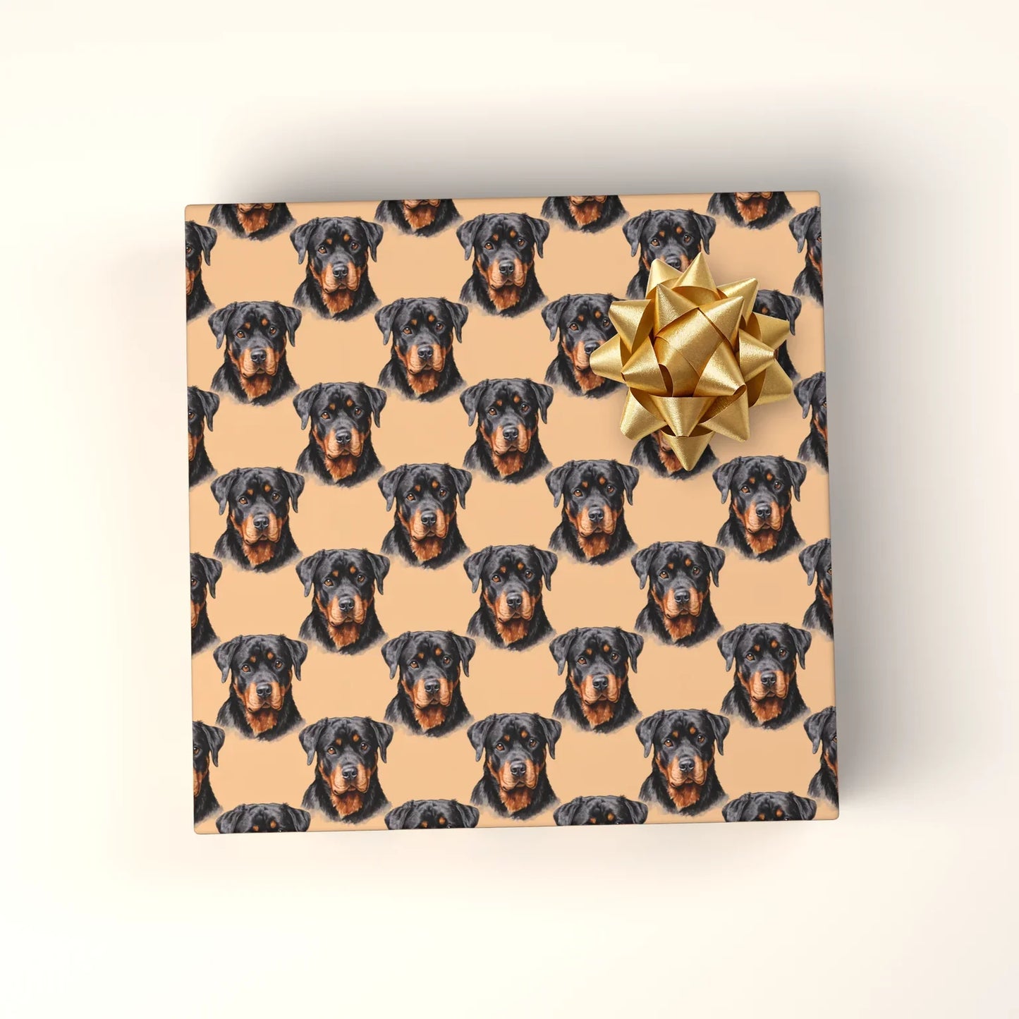Rottweiler Portrait Wrapping Paper — wrapped gift presentation