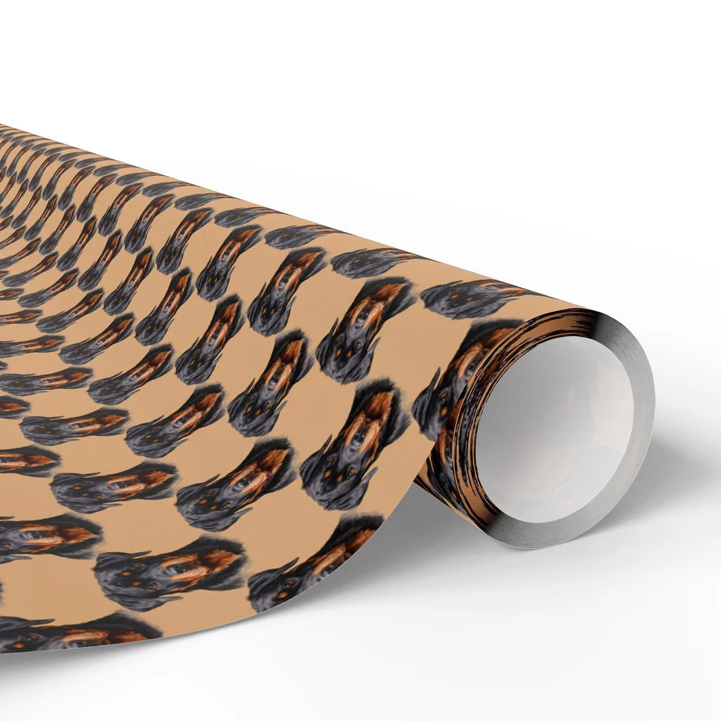 Rottweiler Portrait Wrapping Paper — paper roll