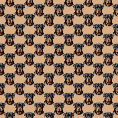 Rottweiler Portrait Wrapping Paper — repeating pattern tile