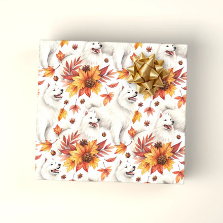 Samoyed Autumn Wrapping Paper