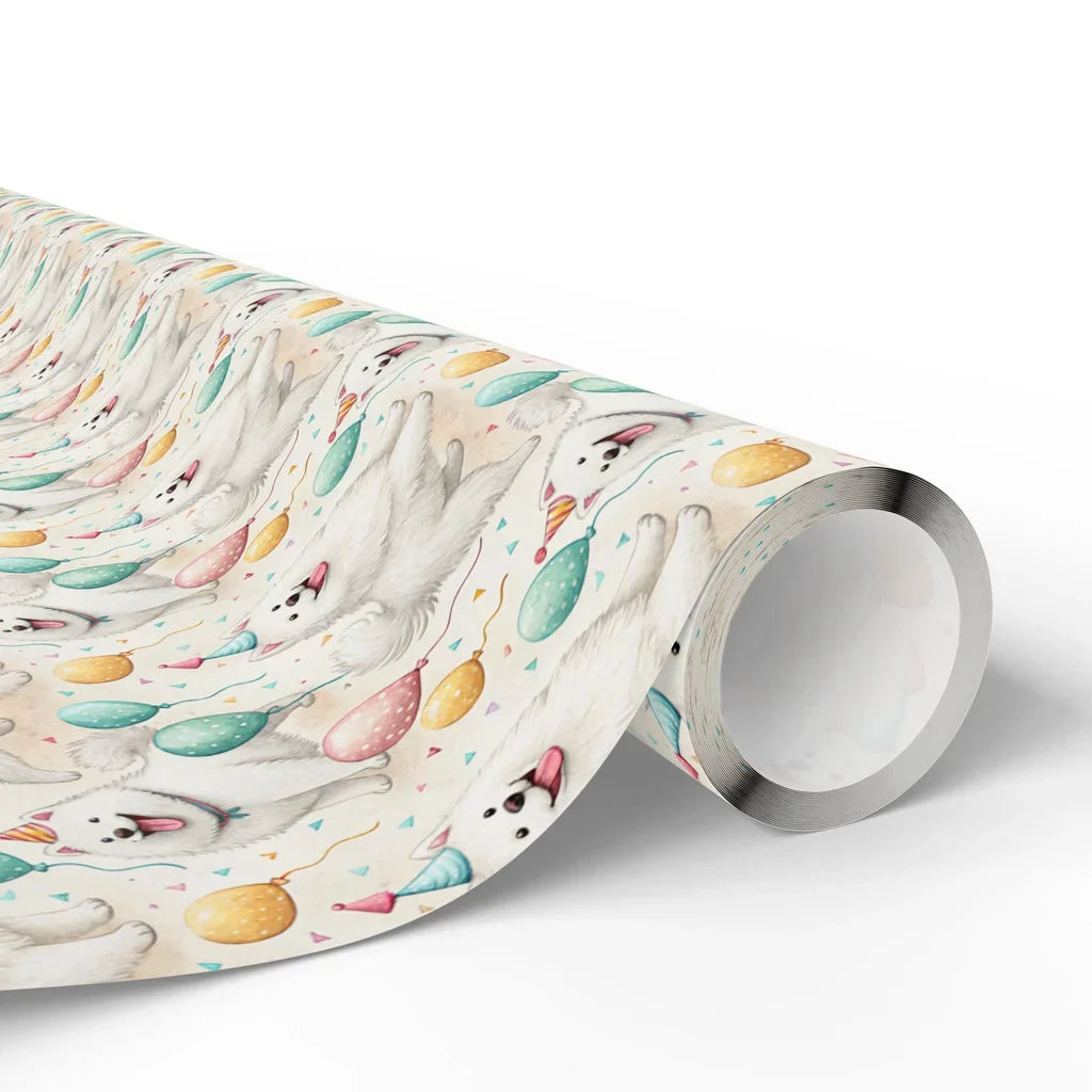 Samoyed Birthday Wrapping Paper — paper roll