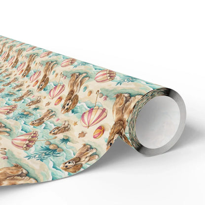 Sandy Paws: Cocker Spaniel Beach Day Wrapping Paper — paper roll