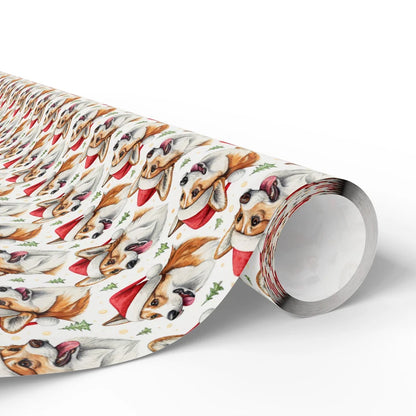 Santa Corgi Christmas Wrapping Paper — paper roll