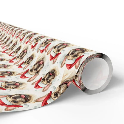 Santa Frenchie Christmas Wrapping Paper — paper roll