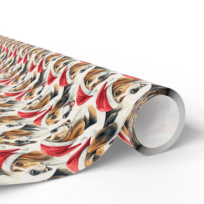 Santa Paws Beagle Christmas Wrapping Paper — paper roll