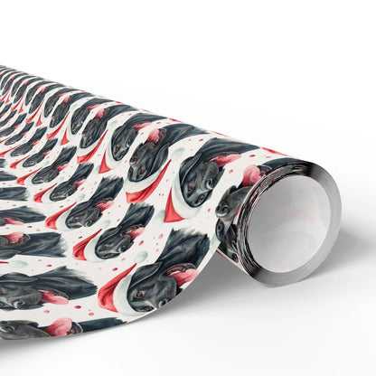 Santa Paws Black Lab Christmas Wrapping Paper — paper roll