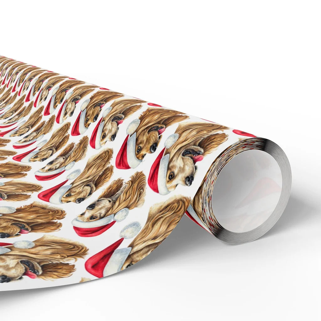 Santa Paws: Cocker Spaniel Christmas Wrapping Paper — paper roll