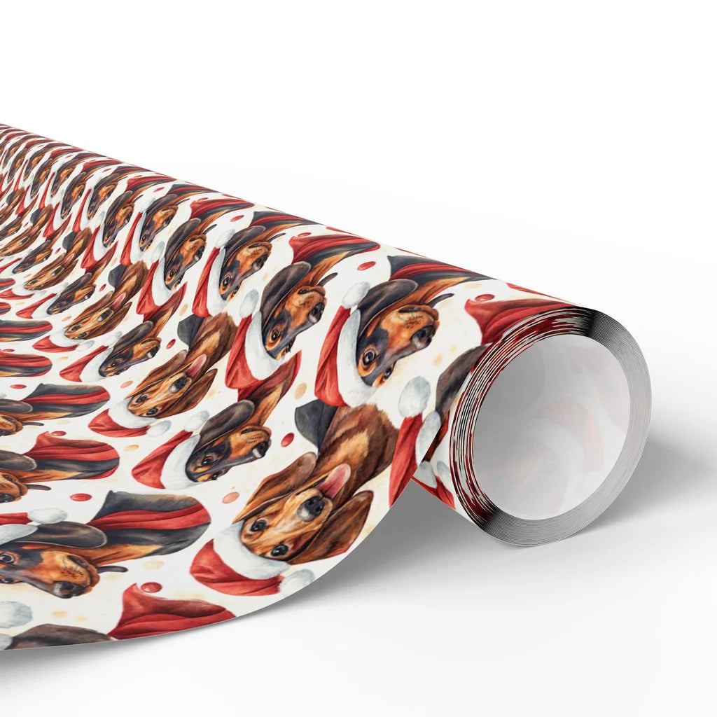 Santa Paws Dachshund Christmas Wrapping Paper — paper roll