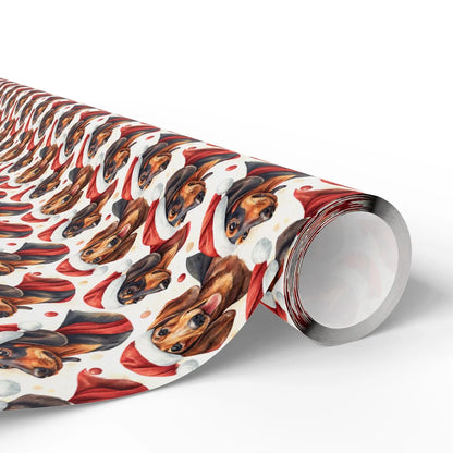 Santa Paws Dachshund Christmas Wrapping Paper — paper roll