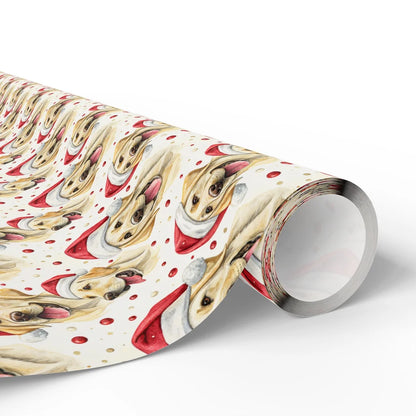 Santa Paws: Yellow Lab Christmas Wrapping Paper — paper roll