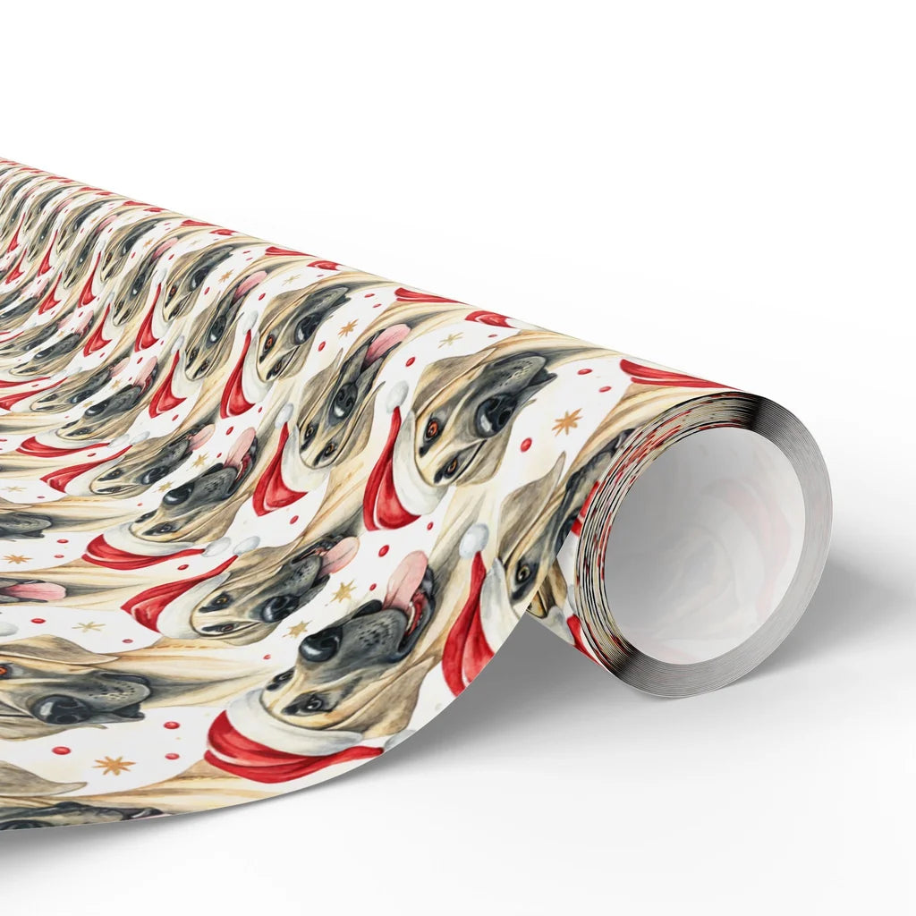 Santa Paws: Yellow Labrador Christmas Wrapping Paper — paper roll