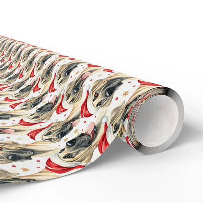 Santa Paws: Yellow Labrador Christmas Wrapping Paper — paper roll