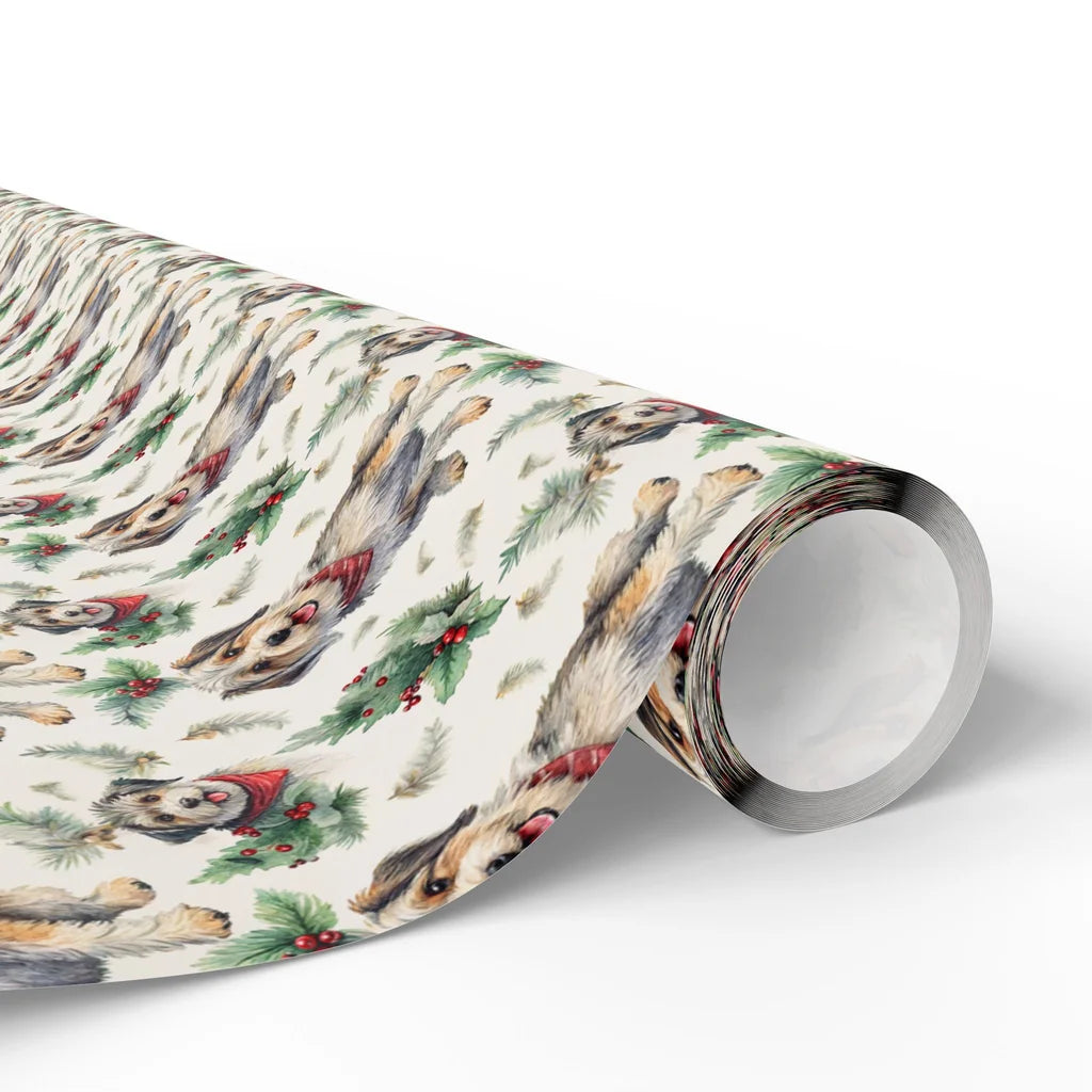 Schnauzer Christmas Wrapping Paper — paper roll