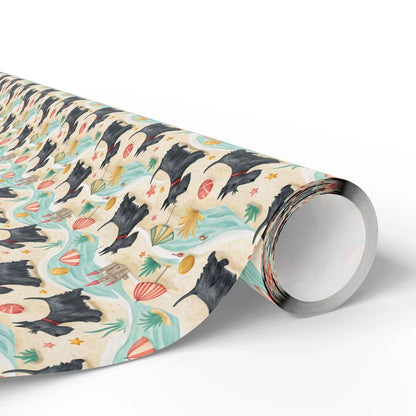Scottish Terrier Beach Wrapping Paper — paper roll