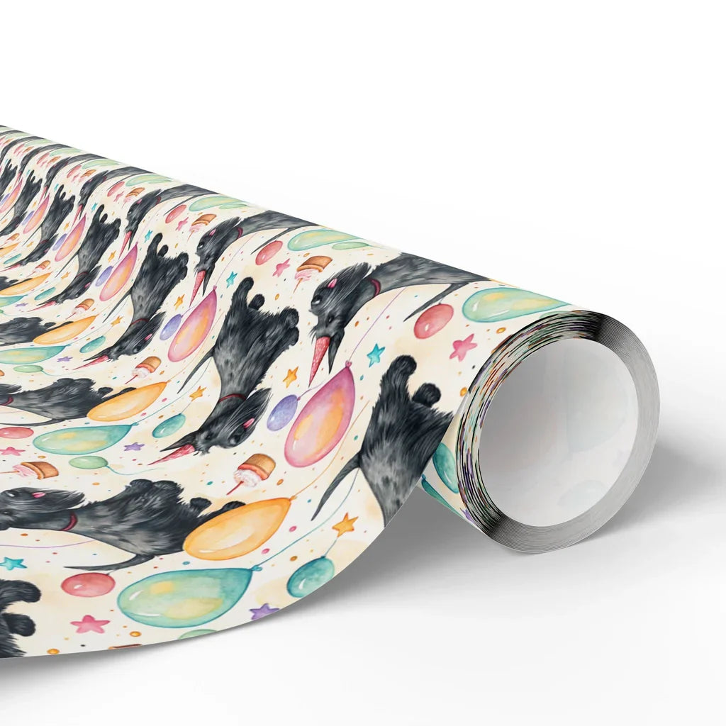 Scottish Terrier Birthday Wrapping Paper — paper roll