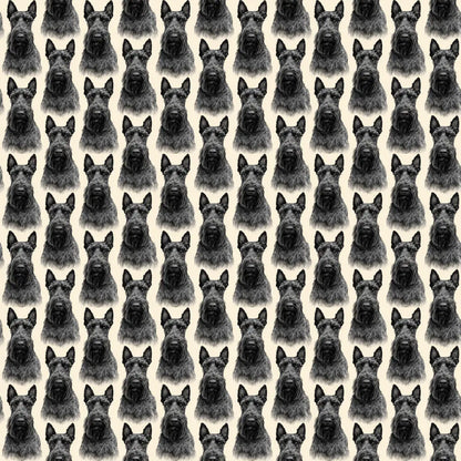 Scottish Terrier Portrait Wrapping Paper — repeating pattern tile