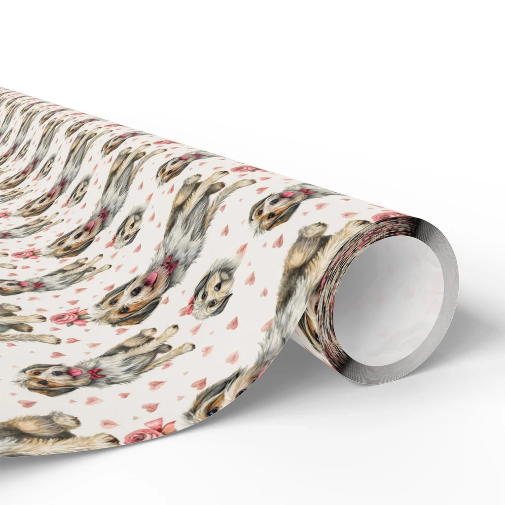 Scruffy Dogs in Love Wrapping Paper — paper roll
