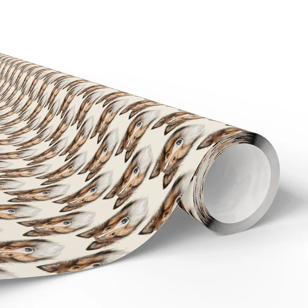 Sheltie Portrait Wrapping Paper — paper roll