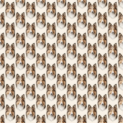 Sheltie Portrait Wrapping Paper — repeating pattern tile