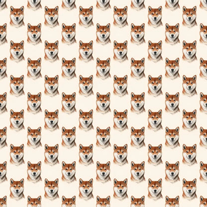 Shiba Inu Portrait Wrapping Paper — repeating pattern tile