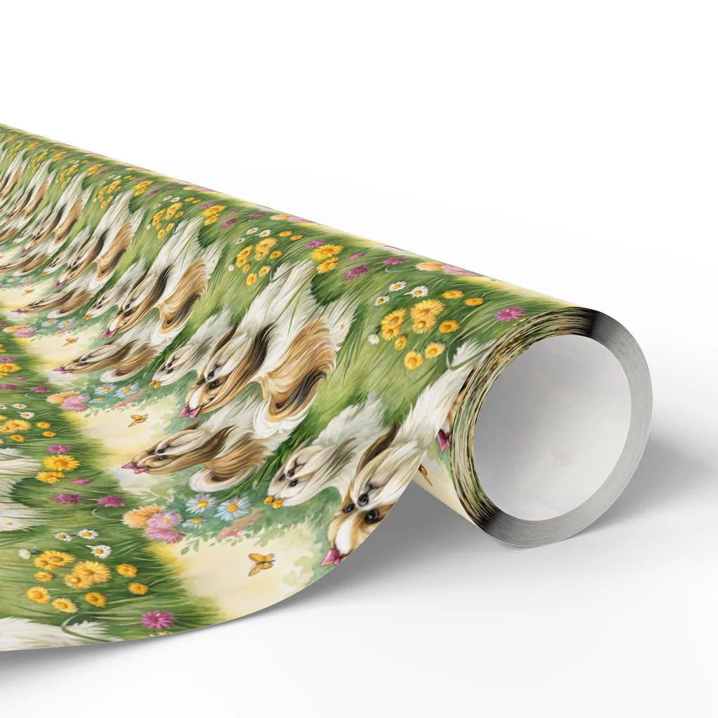 Shih Tzu Garden Wrapping Paper — paper roll
