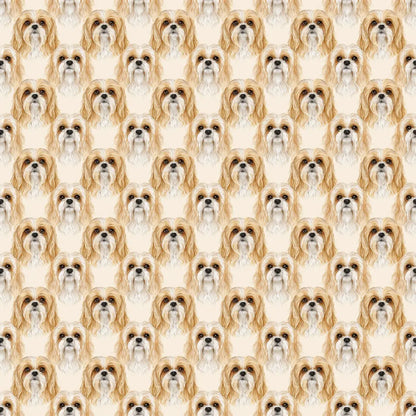 Shih Tzu Portrait Wrapping Paper — repeating pattern tile