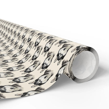 Siberian Husky Portrait Wrapping Paper — paper roll