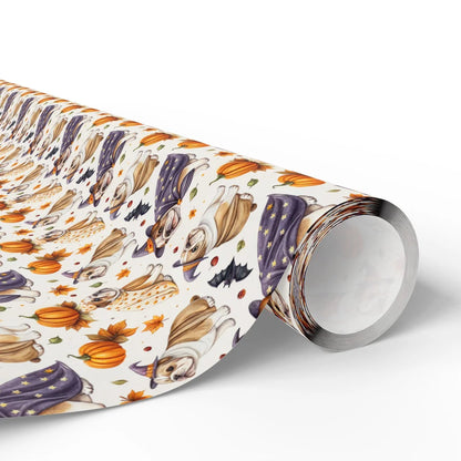 Spooky Bulldog Halloween Wrapping Paper — paper roll