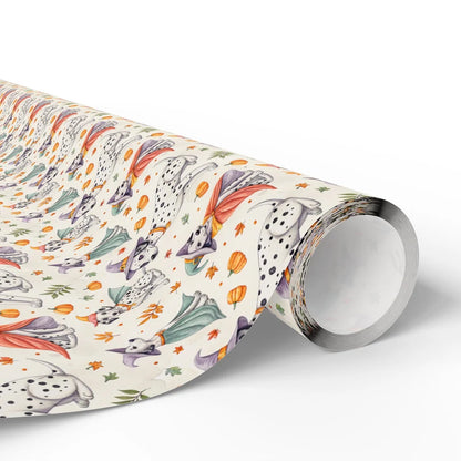 Spooky Dalmatian Halloween Witch Wrapping Paper — paper roll