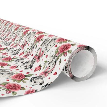 Spotted in Love: Dalmatian Valentine's Day Wrapping Paper — paper roll