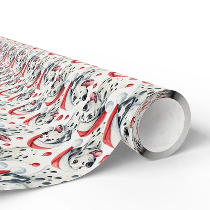 Spotty Santa: Dalmatian Christmas Wrapping Paper — paper roll