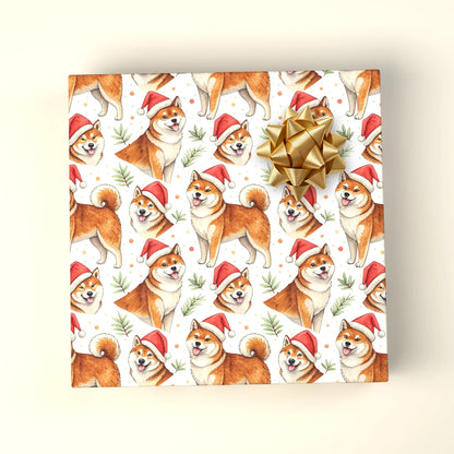 Such Festive. Very Merry. Shiba Inu Christmas Wrapping Paper — wrapped gift presentation