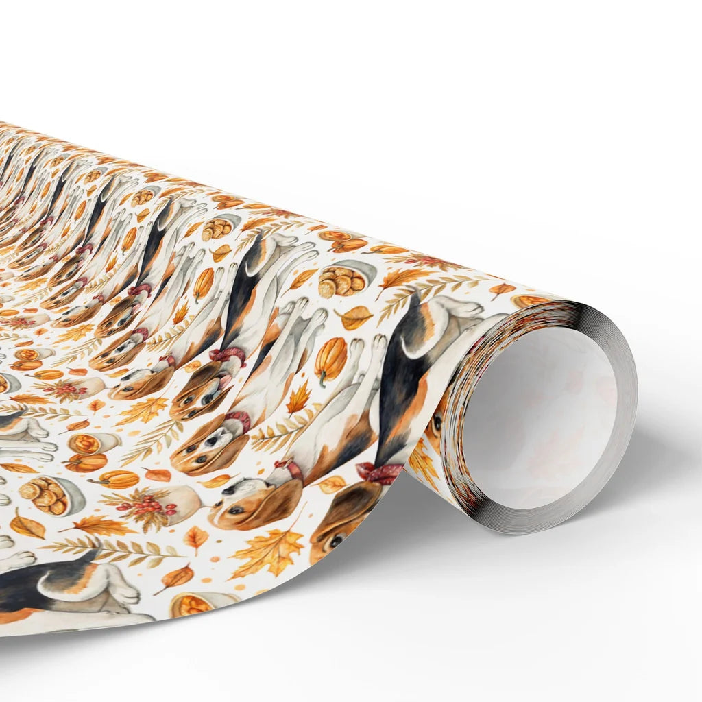 Thankful for Beagles Fall Wrapping Paper — paper roll