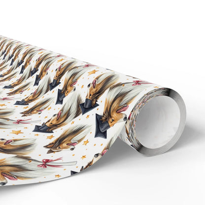 Top Dog Collie Graduation Wrapping Paper — paper roll
